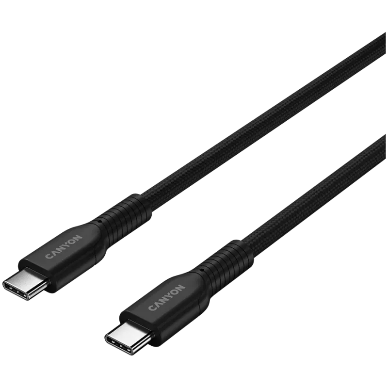 CANYON Kabel OnWire 60CL C-C 60W COLOR Geflochten 1m Schwarz