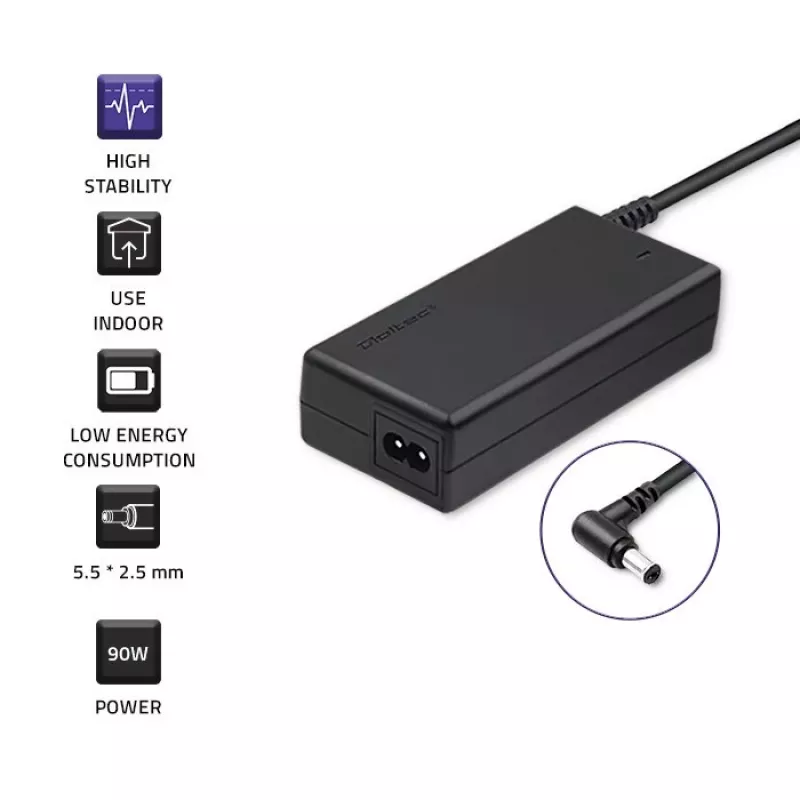 Qoltec 50076 90W Netzteil/Wandler Indoor Schwarz