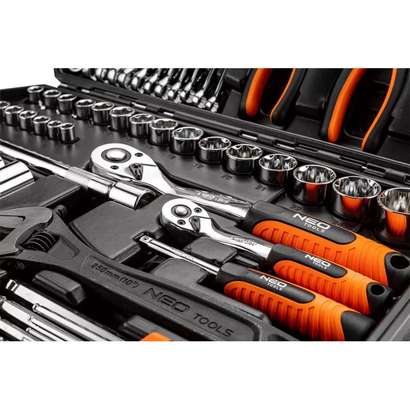 NEO tools 08-945 Steckschlüsselsatz 1/4 1/2 Zoll vielseitig langlebig