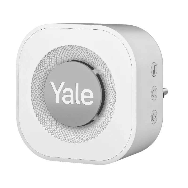 Yale Türklingel-Gong Grau, Weiß