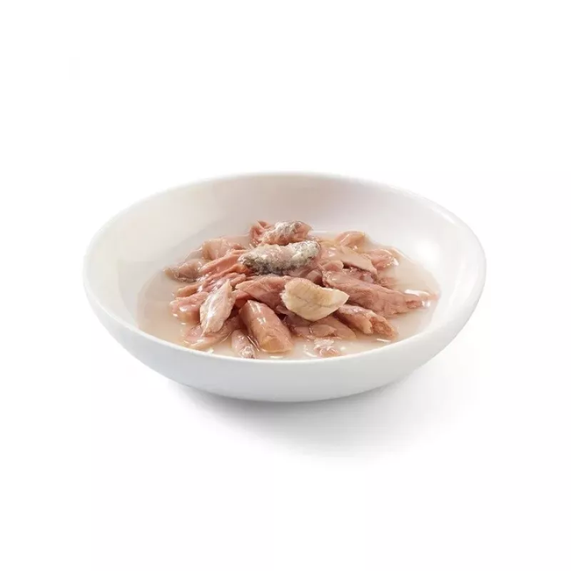 SCHESIR in Kochbrühe Thunfisch mit Sardinen - Nassfutter für Katzen - 70 g