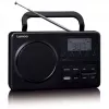 Tragbares Radio Lenco MPR-035BK — FM/AM, Netz- und Batteriebetrieb, 2,5-Zoll-LCD, 20 FM-Senderspeicher, 3,5-mm-Ausgang