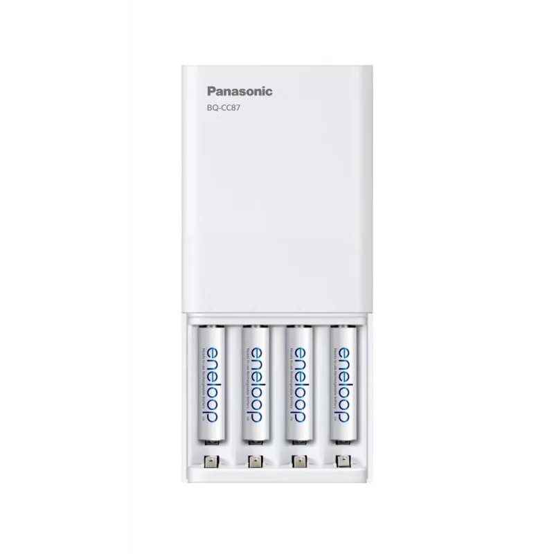 USB-Ladegerät PANASONIC Eneloop Smartplus BQ-CC87 + 4x AA 2000 mAh (K-KJ87MCD40USB)