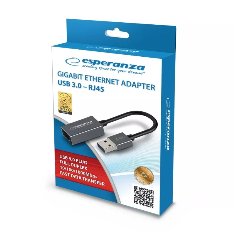 Esperanza ENA101 Ethernet 1000 Mbit/s Adapter USB 3.0-RJ45