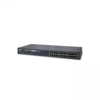 Managed Switch PLANET POE1200G 24-Port Gigabit Ethernet Power over Ethernet 1U Blau