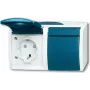 BUSCH JAEGER 20/2 EBW-53 - CEE 7/3 - 2P+E - Blau - Weiß - IP44 - 250 V - 16 A