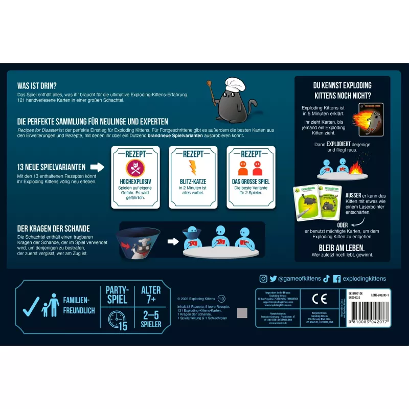 Exploding Kittens - Recipes for Disaster, Kartenspiel