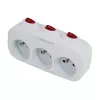Stromverteiler ESPERANZA ELK307W — 3-fach geschalteter Innenadapter, Stecker Typ E, 220–240 V, 16 A, 3680 W, weiß