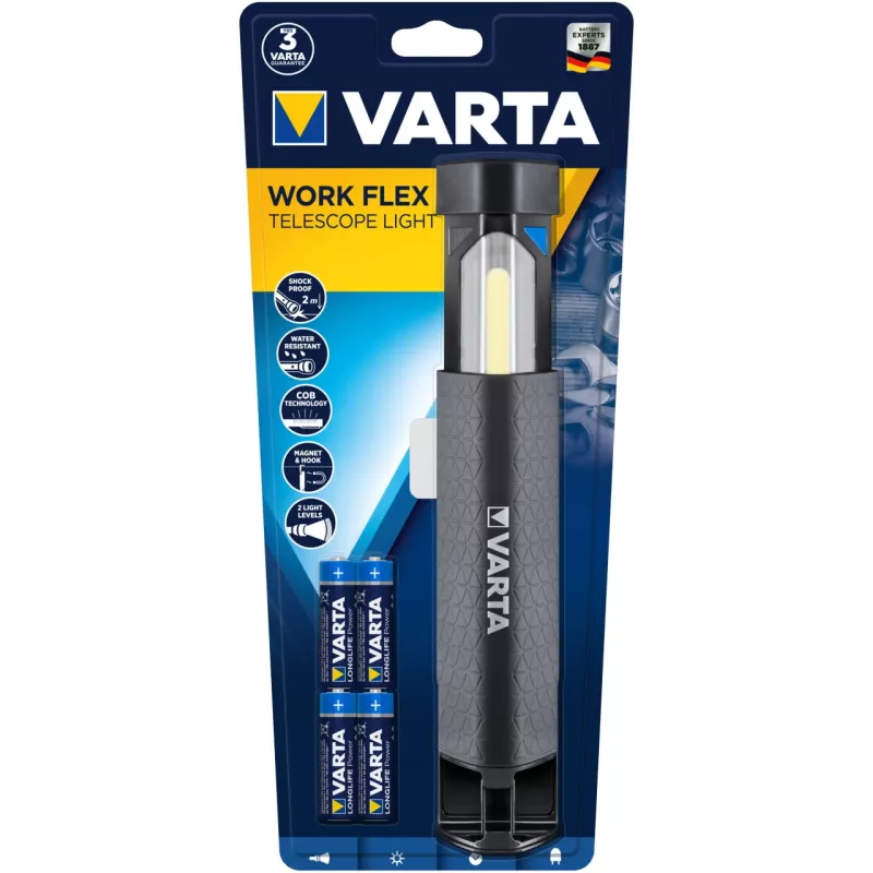 LED-Arbeitsleuchte Varta Work Flex Schwarz 250 lm IPX4