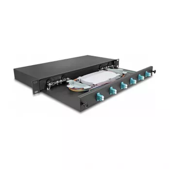 Glasfaser-Spleißgehäuse DeLOCK 66998 Schwarz Metall 482x220x44mm