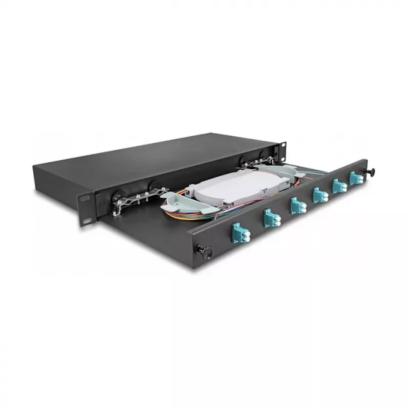 Glasfaser-Spleißgehäuse DeLOCK 66998 Schwarz Metall 482x220x44mm