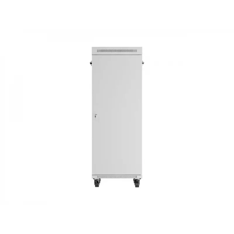 19 Zoll 32HE LANBERG Stand-Rack-Schrank 600×800 mm Grau mit Glastür und LCD (flach Pack)