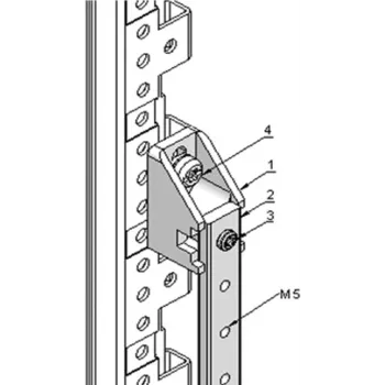 Schroff Erdungsstange M5 440 mm - 20 Punkte (19) (20118-860)
