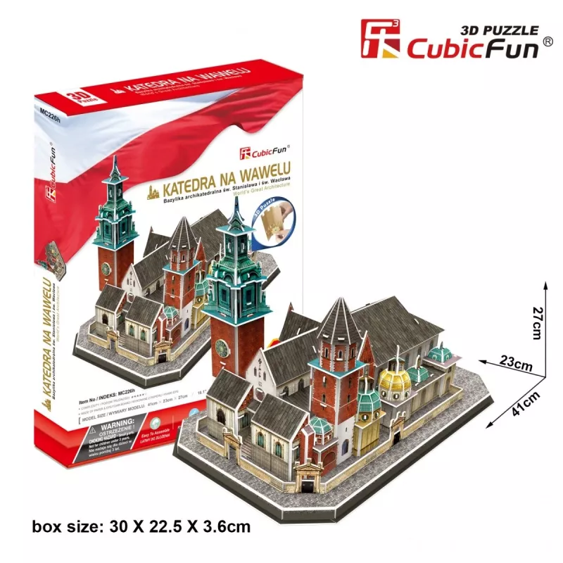 3D Puzzle cubicfun Wawel-Kathedrale – 101 Teile, Modellbausatz