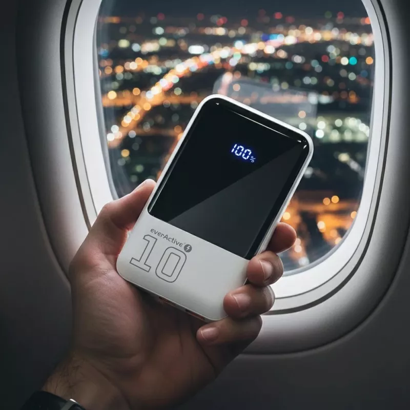 Powerbank everActive EB-10Q 10.000 mAh, 2× USB-Ausgänge, 22,5W QC4.0