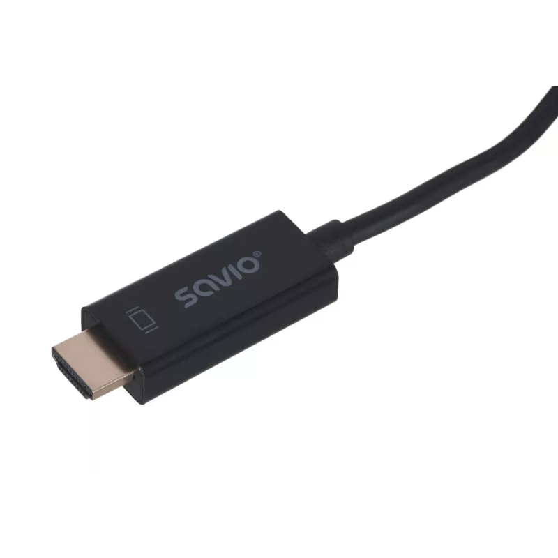 SAVIO Videokabel-Adapter DisplayPort auf HDMI Typ A CL-56, 1,5 m, Schwarz