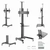 Boden-TV-Ständer Gembird TVS-70T-02 für 37 Zoll–70 Zoll Bildschirme, max. 70 kg, VESA 200x200–600x400, neigbar ±5°/−12°, höhenverstellbar, Rollen, Kabelmanagement