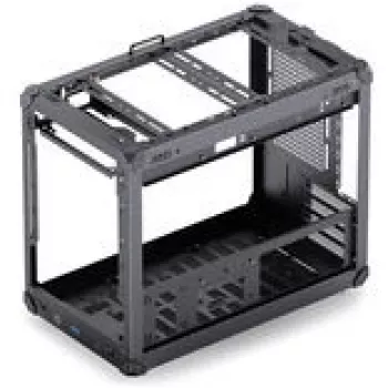 Jonsbo C6 MAX PC-Gehäuse, Mini-Gehäuse, Micro-ATX, Hartglas - schwarz