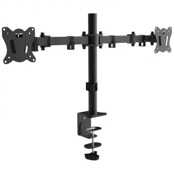 Dual-Monitor-Tischhalterung MONTIS Dual Monitor Mount Everest MT015, 13–27 Zoll, 2 Arme, max. 16 kg, VESA 75x75–100x100, schwarz