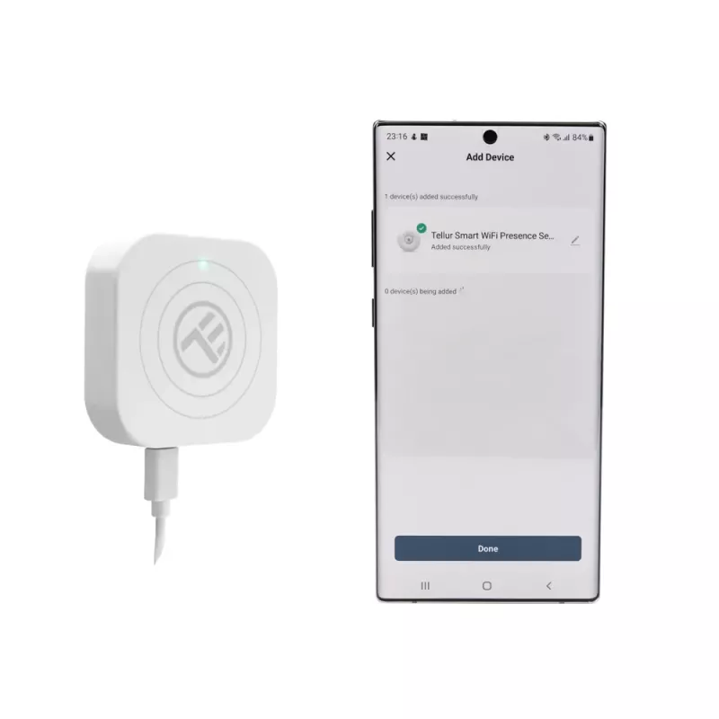 Präsenzsensor Tellur TLL331552 WiFi Weiß — kabelloser Präsenzmelder, weiß