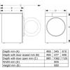 Freistehende Waschmaschine Gorenje WPNEI84SASWIFI/PL 8 kg 1400 U/min WLAN weiß, Invertermotor