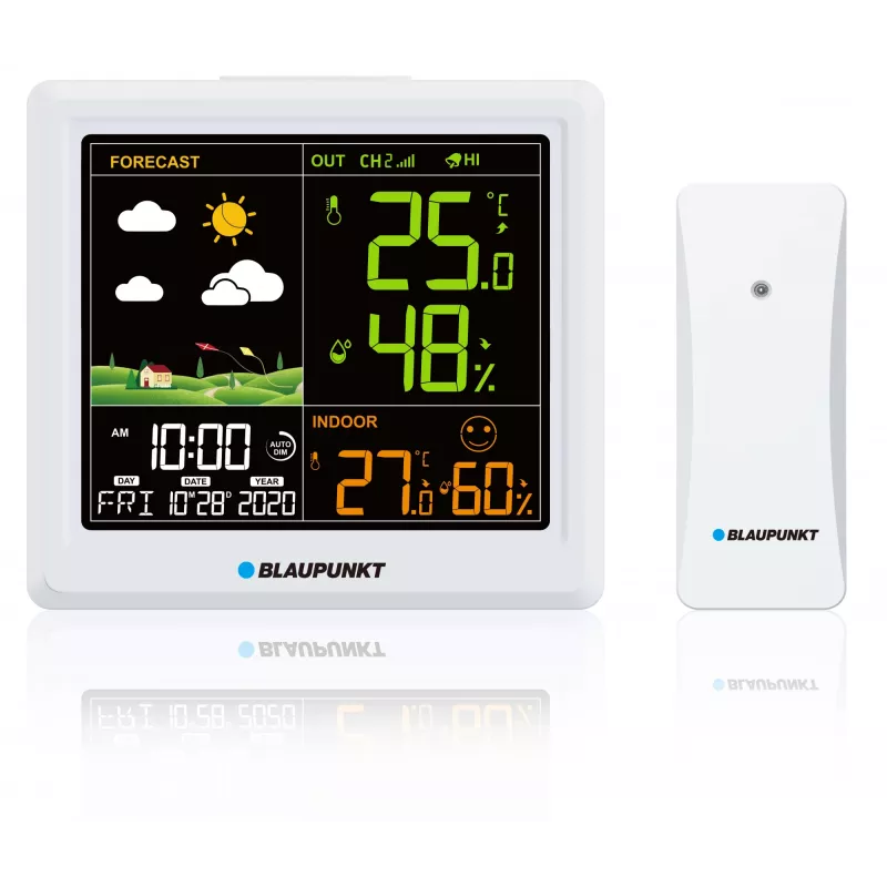 Wetterstation BLAUPUNKT WS25WH – Innen-/Außenmessungen, Funksensoren
