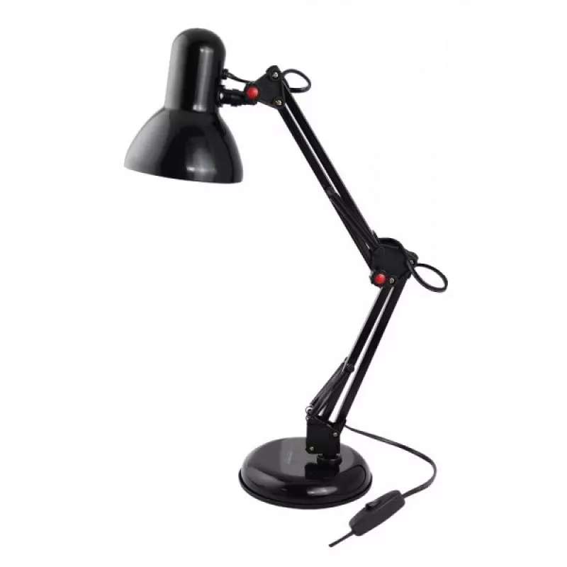 Tischleuchte ESPERANZA AVIOR E27 12W LED, schwarz, höhenverstellbar, flexibler Arm, E27-Fassung