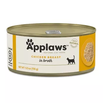 Nassfutter für Katzen Applaws Hühnerbrust 156 g – adult, 16 % Protein, 80 % Feuchtigkeit, Dose