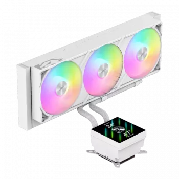 Gamemax CPU-Flüssigkeitskühler | GLACIER 360 LCD WH | Intel, AMD
