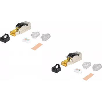 RJ45 Cat.8.1 Netzwerkstecker ShiverPeaks BS08-45001-2 Metallfeldkonfigurierbar