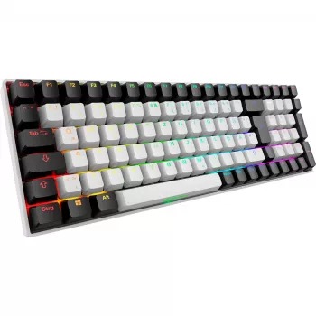 Sharkoon SKILLER SGK50 S2 White DE-Layout Gateron Yellow Tastatur