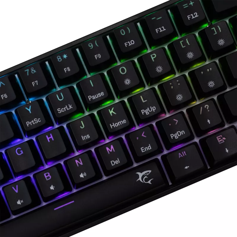 Mechanische Tastatur White Shark Shinobi-2 Blue Switch Schwarz US-Layout