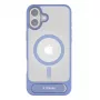 Schutzhülle Torras Pstand Series für iPhone 16 — Blau, schlank-Fit mit integriertem Ständer