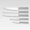 Maestro MR-1412-GREY Messerset mit Block und Schneidebrett-Set, Grau