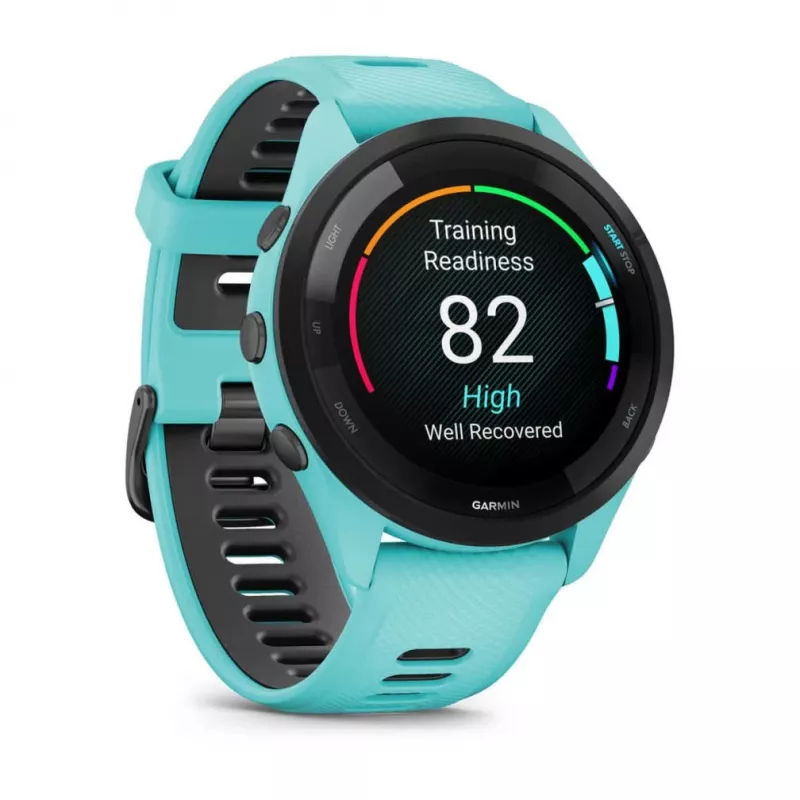 Garmin Forerunner 265 3,3 cm (1,3 inch) AMOLED 46 mm Digital 416 x 416 Pixel Touchscreen Schwarz, Blau Wi-Fi GPS (Satellit)