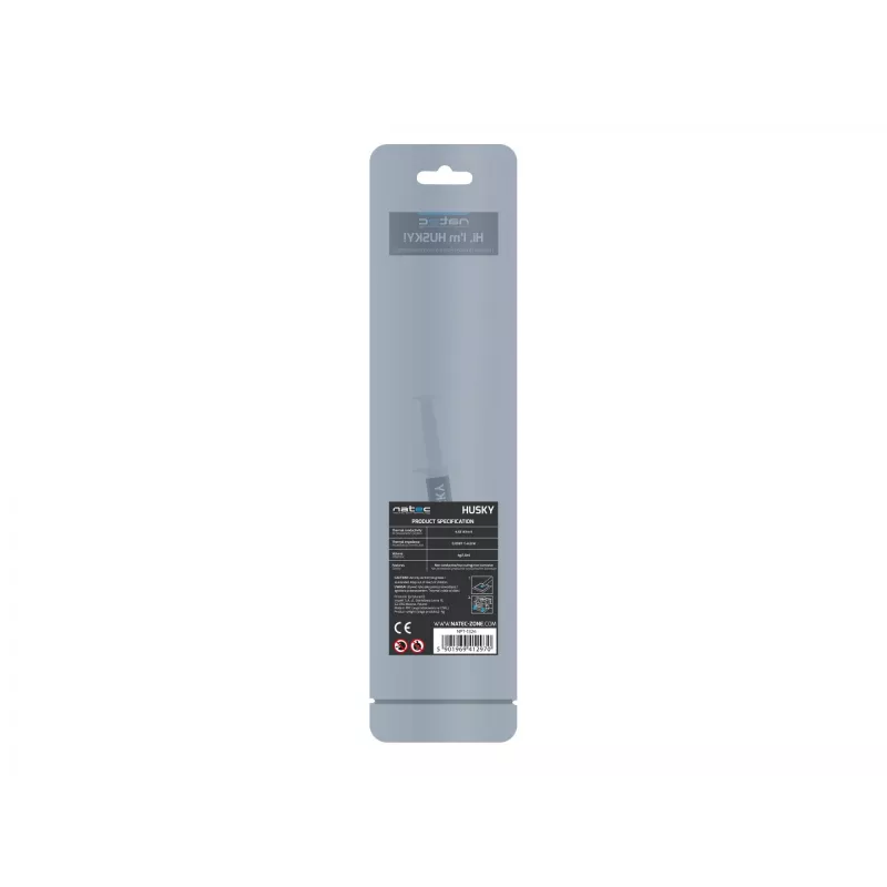 Wärmeleitpaste NATEC Husky NPT-1324, Wärmeleitfähigkeit 4,63 W/m·K, Volumen 2 ml, Dichte 2,5 g/cm³