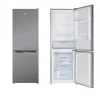 Kühl-Gefrierkombination AMICA FK2425.4UNTX(E) freistehend 277 L gesamt, Gefrierfach unten 74 L, Inverter, silber, 1593×540×550 mm