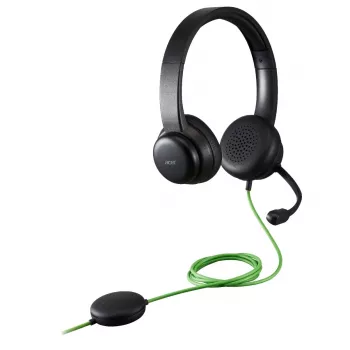 Kabelgebundenes Konferenz-Headset Acer GP.HDS11.01N — supra-aural, 2 m Kabel, 20–20000 Hz, 160 g, Schwarz