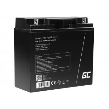 Fahrzeugbatterie Grün Cell AGM54 12V 22Ah AGM wartungsfrei, 167×77×181 mm, 5,6 kg