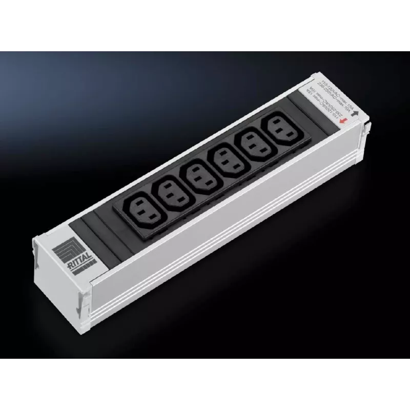 Rittal 48,30cm (19) Netzwerkschrank-Steckdosenleiste IEC-Gerätesteckdose C13 10A 7856.080 (7856.080)