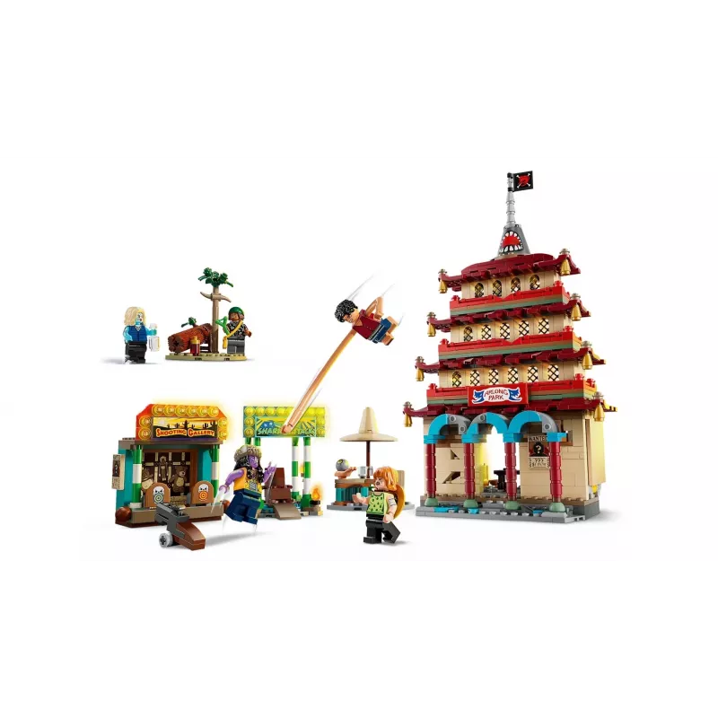 LEGO-Set One Piece Arlong Park 75638 – 926 Teile, 5 Minifiguren, empfohlen ab 9 Jahren, detaillierte Szenerie