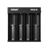 Ladegerät XTAR MX4 4-Slot Universal Li-Ion NiMH USB-C, schwarz, unterstützt 4 Batterien