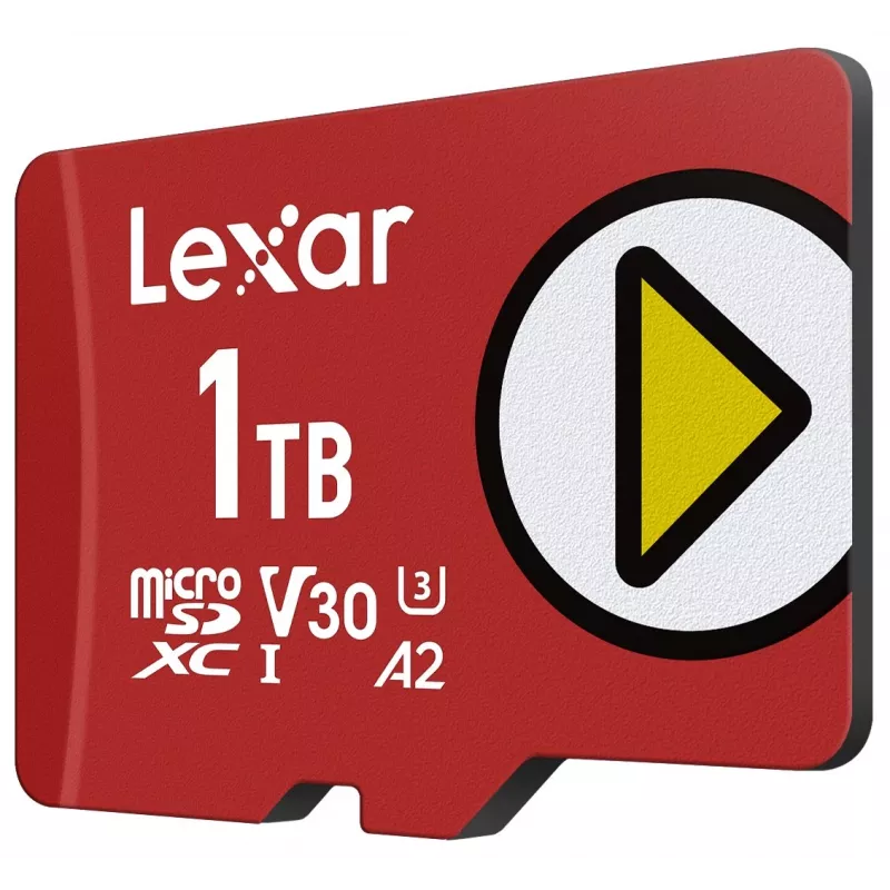 MicroSDXC-Speicherkarte Lexar 1 TB UHS‑I Class 10 U3 V30 Lesen 205 MB/s Schreiben 140 MB/s (rot)
