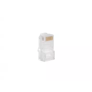 LANBERG RJ-45 Kabelverbinder PLU-5000, U/UTP (UTP) Schirmung, transluzent weiß, 100er-Pack