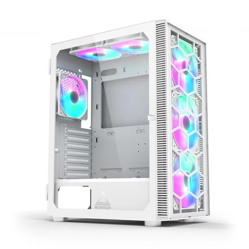 PC-Gehäuse Montech X3 GLASS Midi-Tower Weiß