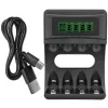 Batterieladegerät QOLTEC 50654 für Ni‑MH R03 (AAA) und R6 (AA) Akkus, 1800 mA