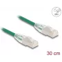 Netzwerkkabel DeLOCK RJ45 Cat.6A Stecker zu Stecker 0,3m grün