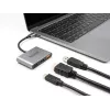 DeLOCK 61071 Videokabel-Adapter 0,1 m USB Type-C USB Type-C USB Type-A HDMI Grau