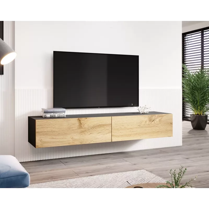 Cama TV Stand VIGO '180' 30/180/40 Schwarz/wotan oak
