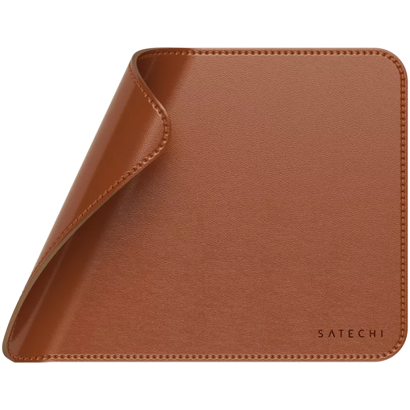 Satechi Premium Mauspad – Mauspad aus veganem Leder (braun)